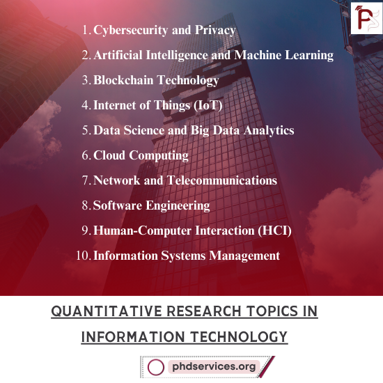 Quantitative Research Projects in Information Technology