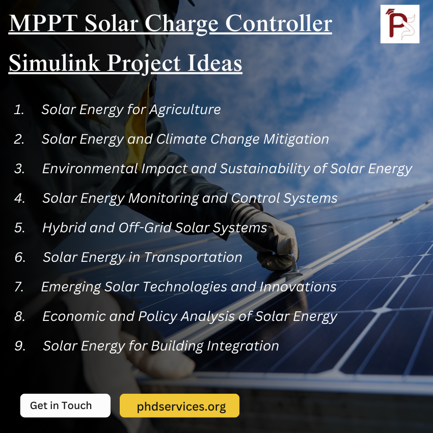 MPPT Solar Charge Controller Simulink Project Proposal Ideas