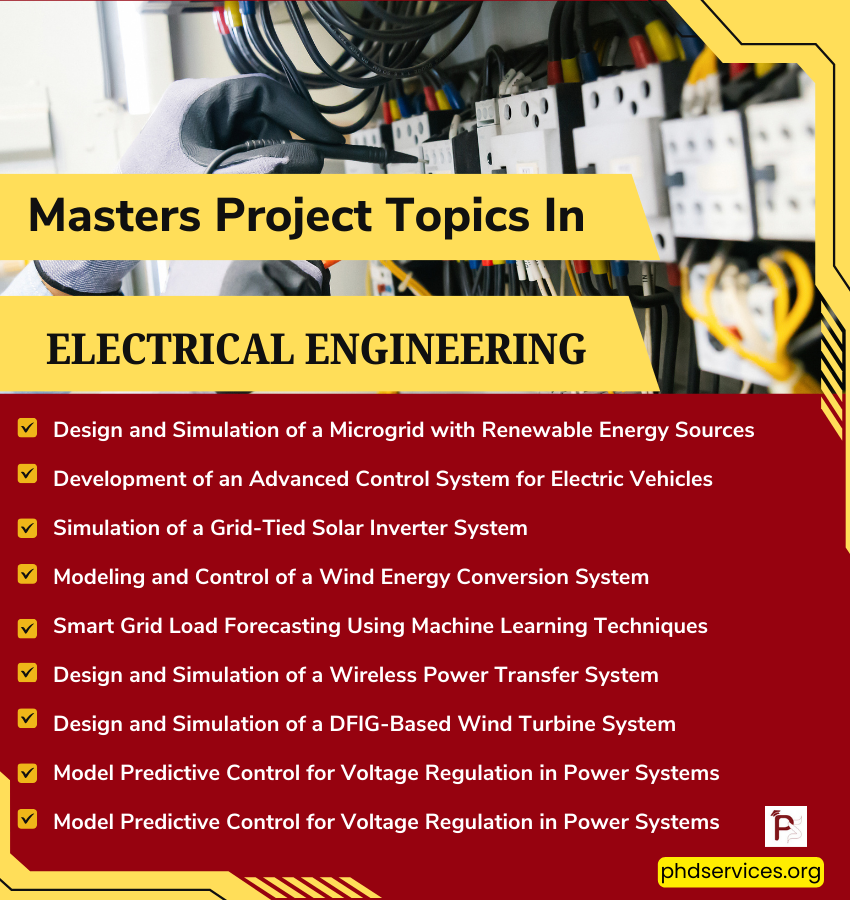 Masters Project Proposal Topics in Electrical Engineering