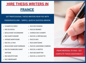 Hire Dissertation Writers in France