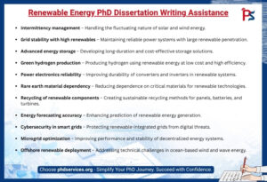 Renewable Energy PhD Dissertation Writing services 
