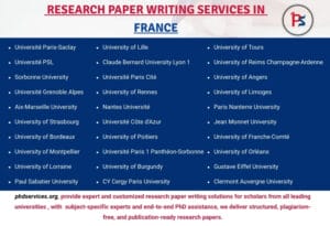 Research paper writing services in France
