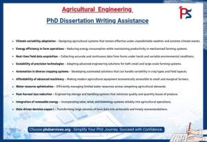 Agricultural  Engineering PhD Dissertation Writing Assistance  