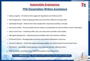 Automobile  Engineering PhD Dissertation Writing Assistance  