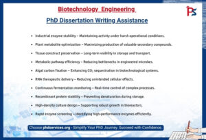 Biotechnology  Engineering PhD Dissertation Writing Assistance  