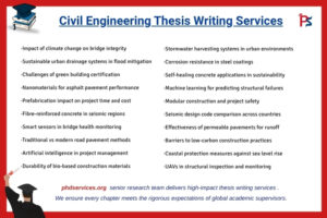 Civil Engineering Thesis writing services