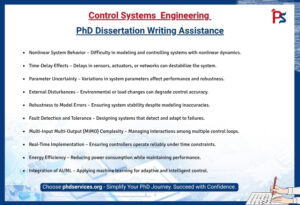 Control Systems  Engineering PhD Dissertation Writing Assistance  